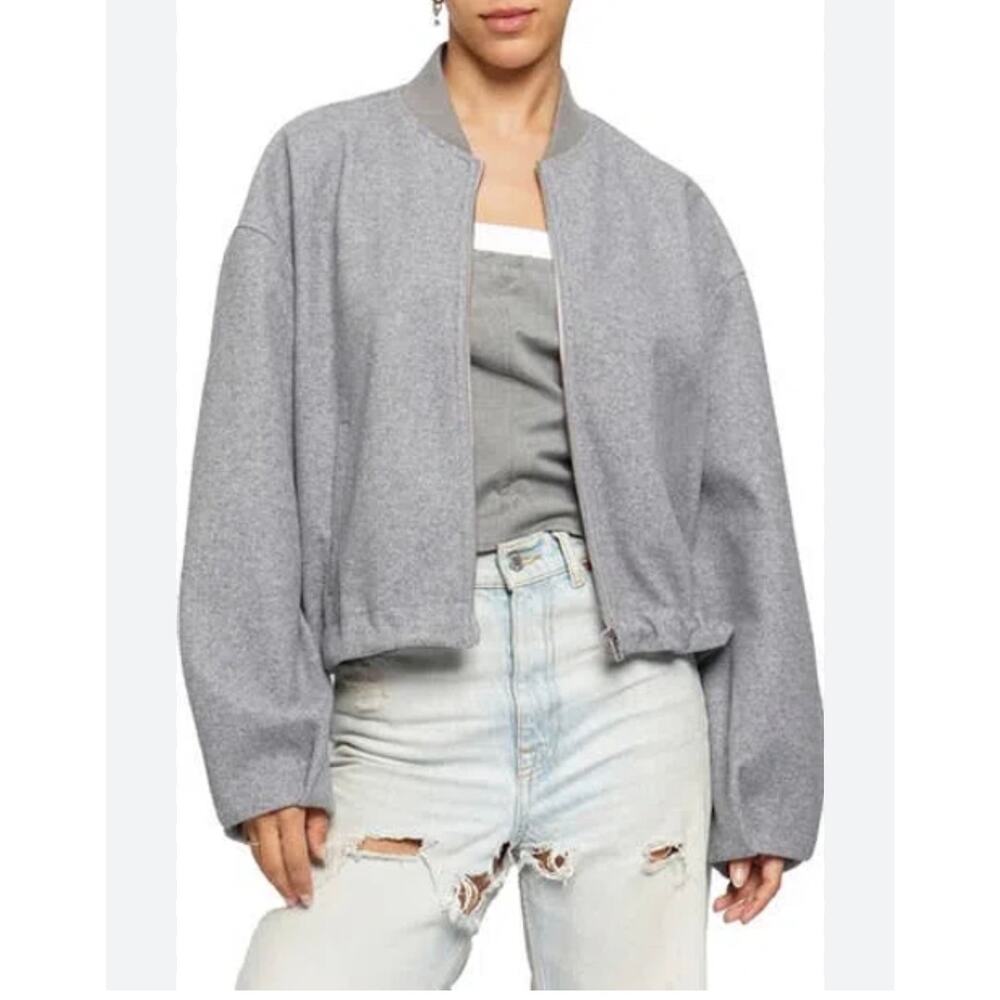 Know One Cares oversized Bomber Jacket